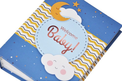 Album na zdjęcia w rozmiarze 10x15 cm - 100 zdjęć do wsuwania - BABY-9 - Niebieski - dziecięcy - dla chłopca