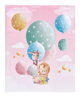 Album na 304 zdjęcia do wsuwania w rozmiarze 10x15 cm - 10x15/304 BABY 02 - klejony - różowy - dziecięcy