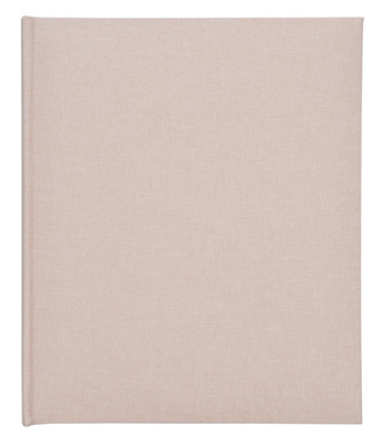 Album na zdjęcia do wklejania - tradycyjny DBCS20 LINEN CREAM - Kremowy - Czarne karty - 40 kart 20 stron - materiałowa okładka