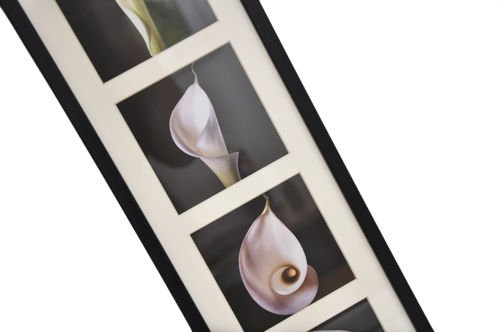 Drewniana Ramka Galeria na 4 zdjęcia w formacie 11x11cm- 71464 - czarna - Passe-partout