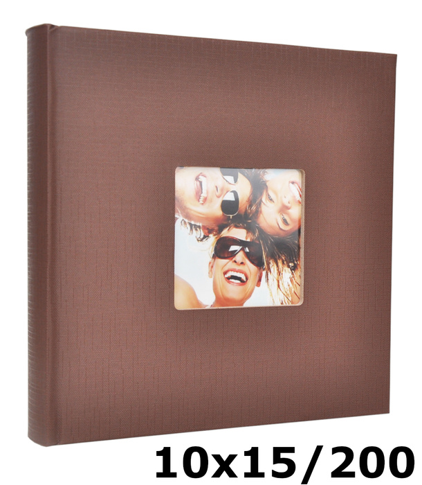 Album na zdjęcia w rozmiarze 10x15 cm - 200 zdjęć do wsuwania - BASIC BROWN - Brązowy