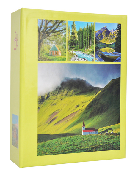 Album na 100 zdjęć w rozmiarze 10x15 cm do wsuwania - 10x15/100 SUM - klejony - Zielony - widoczki