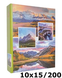 Album na zdjęcia w rozmiarze 10x15 - 200 zdjęć do wsuwania - 10x15/200 SEP - zielony - widoczki 