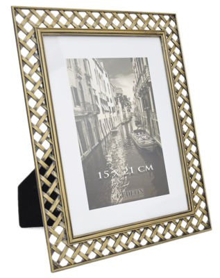 Mosiężna ramka na zdjęcia w formacie 10x15 cm - kolor stare złoto  - RM0946G