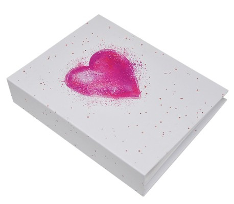 Album 10x15/200 LOVE-2 - klejony - biały - Serduszko