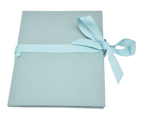 Album na zdjęcia harmonijka jamnik na 12 zdjęć w rozmiarze 10x15 cm -  BENE SEA - Turkusowy - materiał - płótno