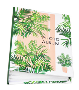 Album na 100 zdjęć w rozmiarze 10x15 cm do wsuwania - 10x15/100 GREEN GRASS  - klejony - jasny - kwiaty