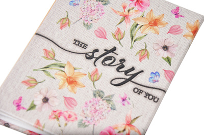 Album na zdjęcia do wsuwania zdjęcia w formacie 10x15 cm - Album na 36 zdjęć - FLOWER STORY - Pomarańczowo-kremowy