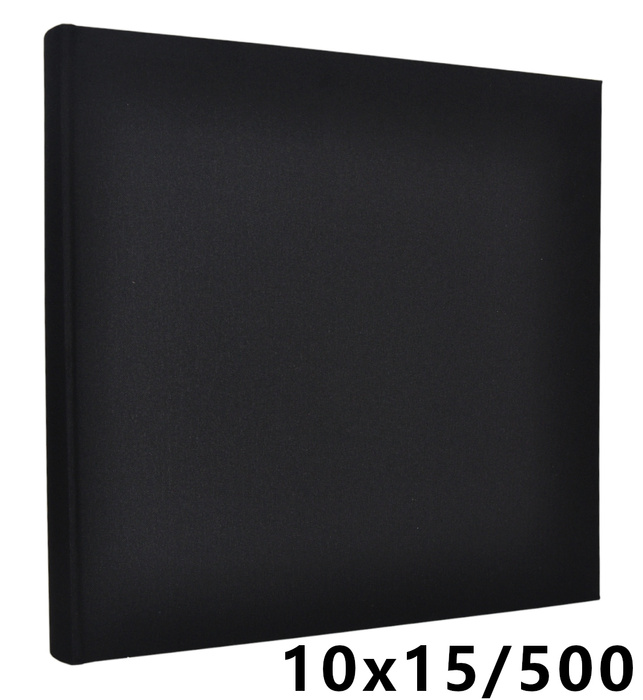 Album na zdjęcia w rozmiarze 10x15 - 500 zdjęć do wsuwania - 10x15/500 LINEN BLACK - czarny - materiałowy
