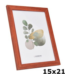 Ramka drewnopodobna - naturalna - format 15x21 cm- kolor mahoniowy - D1115