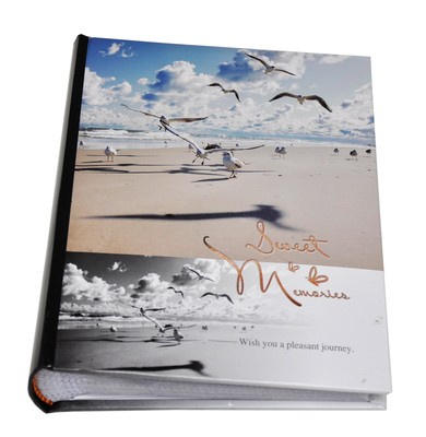 Album na zdjęcia w rozmiarze 10x15 cm - 200 zdjęć do wsuwania - SUMMER 7- wielobarwny - plaża - mewy