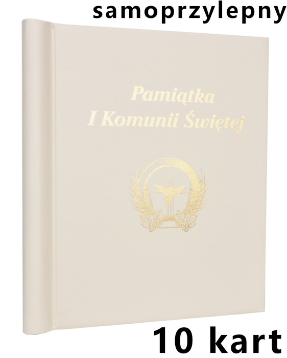 Album na zdjęcia pod folię magnetyczną 10 kart - 20 stron - Samoprzylepny DRS10 PRAYER- Biały - komunia - gołąbek