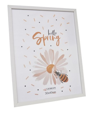 Ramka drewnopodobna - naturalna - na zdjęcie plakat dyplom w rozmiarze 30x40 cm - kolor biały - FC30p