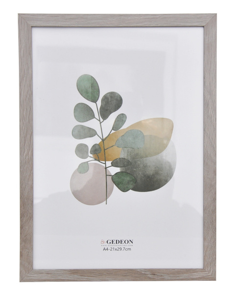 Ramka drewnopodobna - naturalna - format A4 21x29,7 cm - kolor naturalny beżowy - D1721