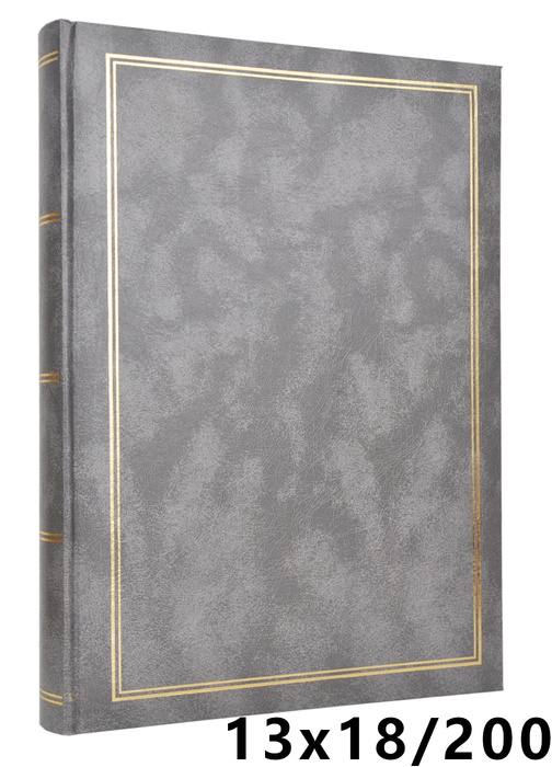 Album na 200 zdjęć w formacie 13x18 cm - 13x18/200 CLASSIC - Szary - b57200