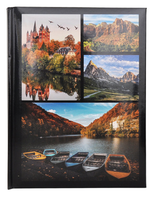 Album na zdjęcia w rozmiarze 10x15 cm - 200 zdjęć do wsuwania - OCT - czarny - podróż - widoczki 
