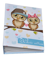 Album 10x15/100 OWL - klejony - sówki niebieski