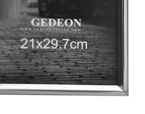 Ramka aluminiowa na zdjęcia w rozmiarze A4 21x29,7 cm - srebrna/chromowana - ssb21 - szklana szybka