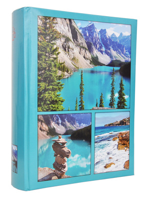 Album na zdjęcia w rozmiarze 10x15 cm - 300 zdjęć do wsuwania - ISLAND VIEW - turkusowy - widoki - wakacje
