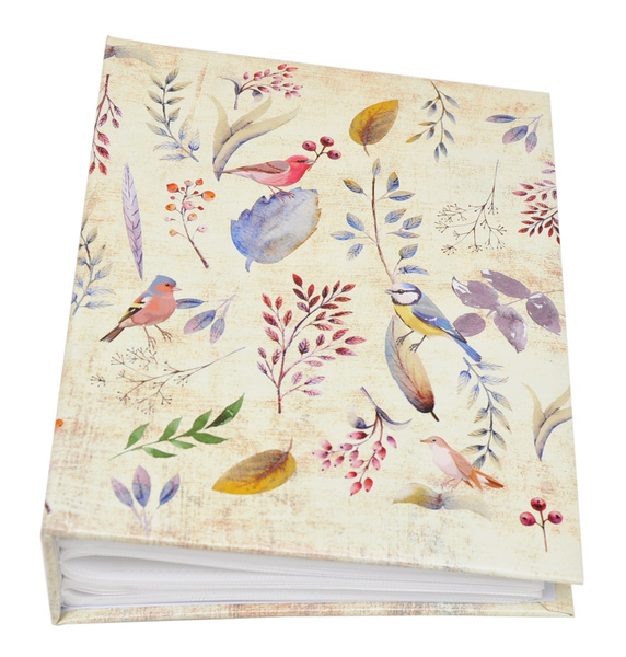 Album na zdjęcia w rozmiarze 10x15 - 304 zdjęcia do wsuwania - 10x15/304 NEW FLORID  - beżowy - Kwiatki/ptaszki