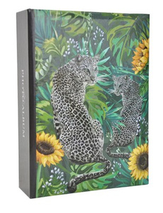 Album na 100 zdjęć do wsuwania w rozmiarze 10x15 cm - 10x15/100 ZOO - Zielony - lampart