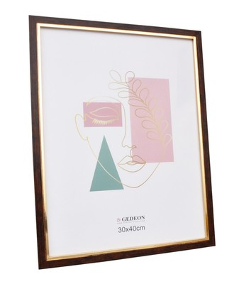 Ramka na zdjęcia w formacie 30x40 cm - kolor brązowy - WK21 drewnopodobna - naturalna - okleinowana