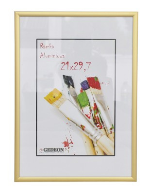 Aluminiowa Ramka na zdjęcia w rozmiarze A4 21x30cm - Złota - na dyplomy, plakaty
