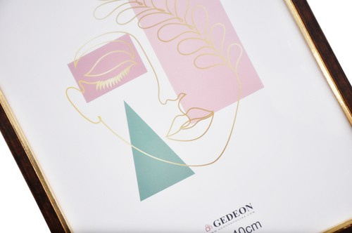 Ramka na zdjęcia w formacie 30x40 cm - kolor brązowy - WK21 drewnopodobna - naturalna - okleinowana