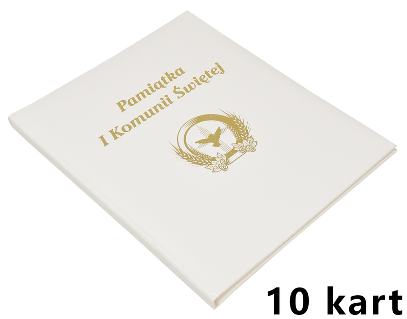 Album tradycyjny na zdjęcia do wklejania - DBCS10 Prayer Komunia Święta - Biały - Białe Karty - gołąbek - 10 kart - 20 stron