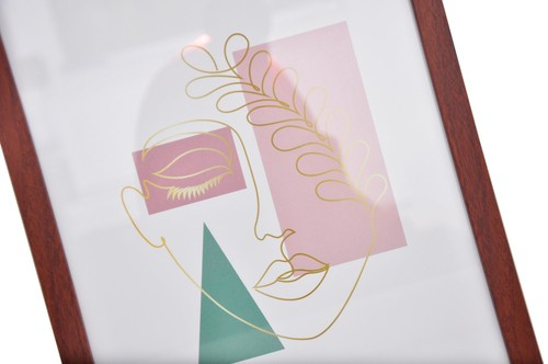 Ramka drewnopodobna - naturalna - format A4 21x29,7 cm- kolor mahoniowy  - FH21