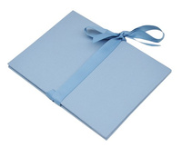 Album na zdjęcia harmonijka jamnik na 14 zdjęć w rozmiarze 13x18 cm -  BENE BLUE  - Niebieski - materiał - płótno