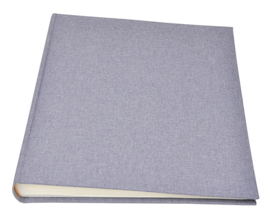 Album na zdjęcia do wklejania tradycyjny DBCL30 - LINEN GREY - Szary - 30 kart 60 stron - Kremowe karty