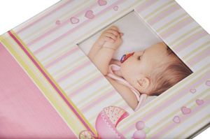 Album tradycyjny DBCS5 - BABY CHART - Różowy - Różowe Karty