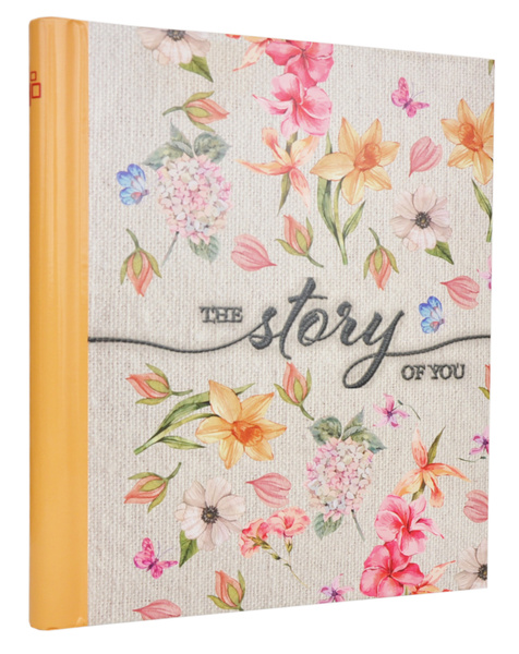 Album na zdjęcia pod folię - samoprzylepny 30 kart FLOWER STORY - Żółty - kwiaty