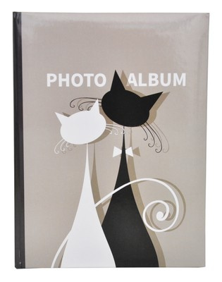 Album na 100 zdjęć do wsuwania w rozmiarze 10x15 cm - 10x15/100 BLACK&WHITE - beżowy  - kotki