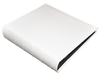 Album tradycyjny 50 kart 100 stron WHITE - ecru - CZARNE KARTY DBCL50