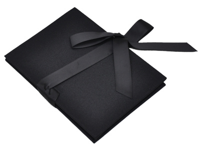Album na zdjęcia harmonijka jamnik na 12 zdjęć w rozmiarze 10x15 cm -  LINEN BLACK - Czarny - materiał - płótno