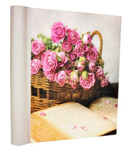 Album na zdjęcia pod folię - samoprzylepny 30 kart ROSES - Kremowy - kwiaty