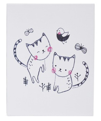 Album na 100 zdjęć do wsuwania w rozmiarze 10x15 cm - 10x15/100 CATS - Biały - kotki - klejony