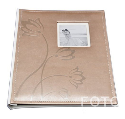 Album tradycyjny DBCS20 FLOWER - beżowy - CZARNE KARTY