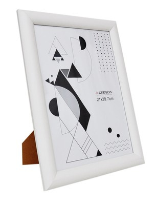 Ramka drewniana format A4 21x29,7 cm- kolor biały - XD21