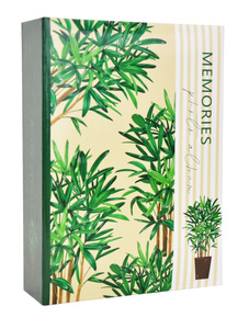 Album na 100 zdjęć w rozmiarze 10x15 cm do wsuwania - 10x15/100 GREEN GRASS  - klejony - jasny - kwiaty