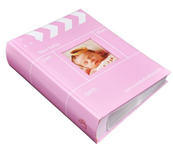 Album 10x15/300 SNAP - Różowy - kolorowe kartki