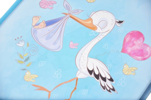 Album na zdjęcia w rozmiarze 10x15 - 200 zdjęć do wsuwania - 10x15/200 STORK LOVE - Niebiesko-biały - bocian