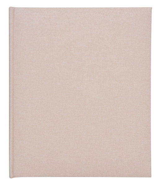 Album na zdjęcia do wklejania - tradycyjny DBCS20 LINEN CREAM - Kremowy - Czarne karty - 40 kart 20 stron - materiałowa okładka