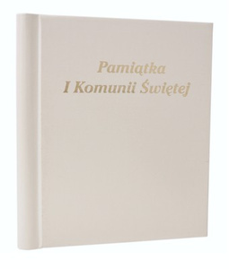 Album na zdjęcia pod folię magnetyczną 10 kart - 20 stron - Samoprzylepny DRS10 PK - Pamiątka I Komunii Świętej - kremowy - Komunia