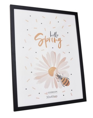 Ramka drewnopodobna - naturalna - na zdjęcie plakat dyplom w rozmiarze 30x40 cm - kolor czarny - FC30p