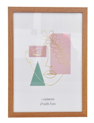 Ramka drewnopodobna - naturalna - format A4 21x29,7 cm- kolor naturalny - FI21