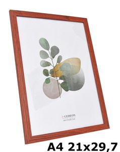 Ramka drewnopodobna - naturalna - format A4 21x29,7 cm- kolor mahoniowy - D1121