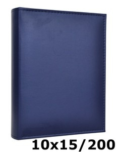 Album na zdjęcia w rozmiarze 10x15 - 200 zdjęć do wsuwania - 10x15/200 LUX4 - Granatowy - ekoskóra
